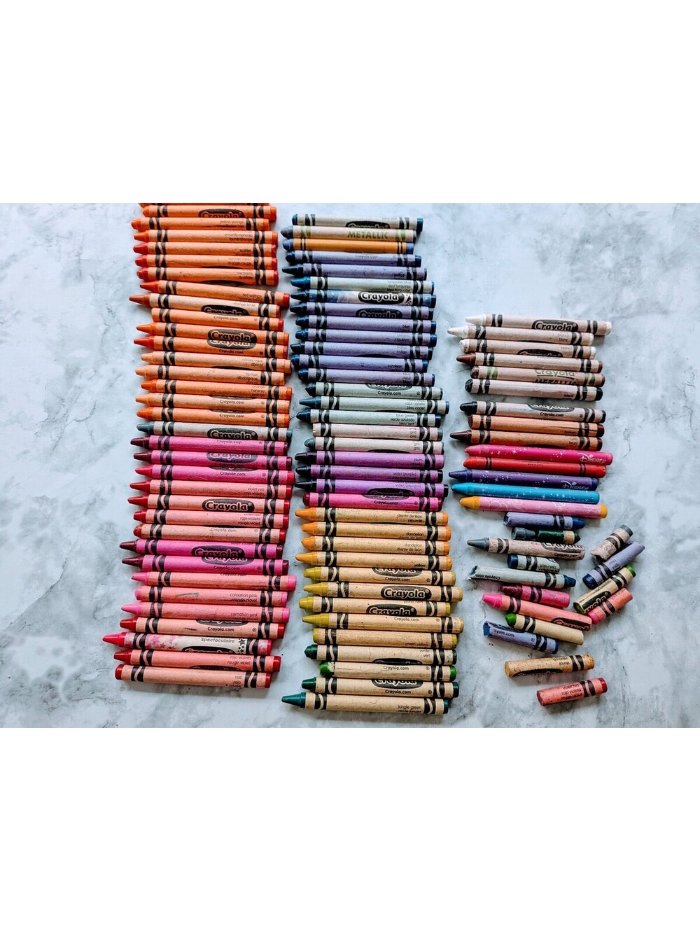 Mixed Lot 83 Crayola Crayons Some Retired Disney Crayons Dandelion Raw Umber